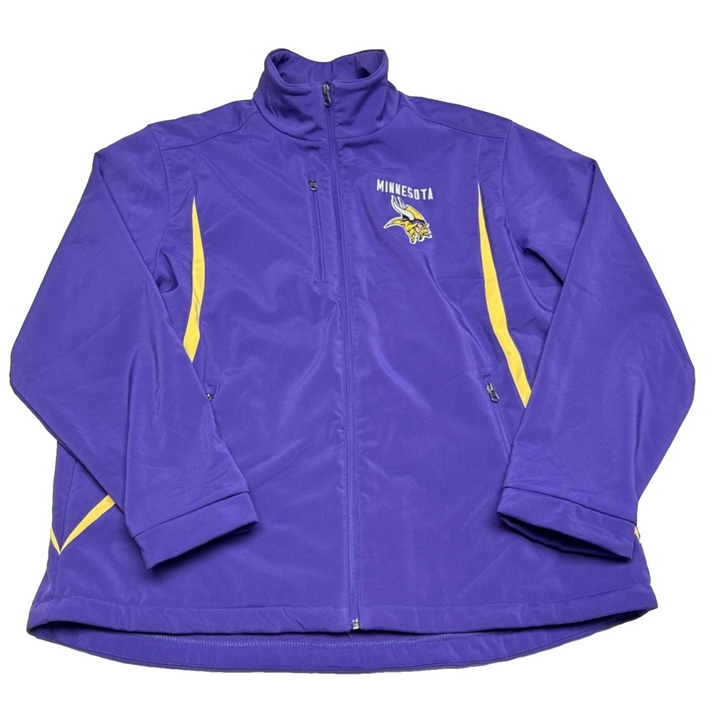 NFL Minnesota Vikings Men's Size 2XL Coat Winter Jacket Zip Up Purple